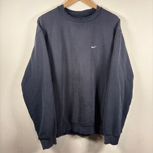 Beautifully Faded Distressed VTG 90s Nike Baggy Embroidered Swoosh Crewneck